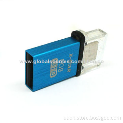 New Arrival OTG Plastic USB Flash Drive with CE Mark, Free Sample and Package Available